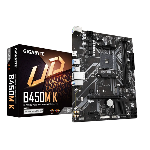 Материнская плата Gigabyte B450M K (sAM4, AMD B450) (Восстановлено продавцом, 885380) купить в Украине: Киев, Днепр, Харьков, Одесса  | Проверка совместимости, низкая цена, отзывы, характеристики от TELEMART фото