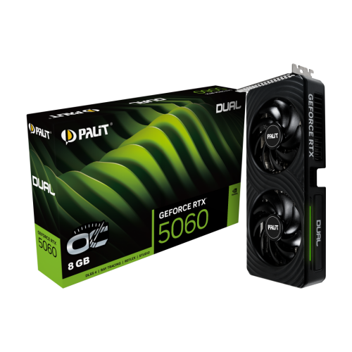 Видеокарта Palit GeForce RTX 5060 Dual OC 8192MB (NE75060S19P1-GB2063D) (Восстановлено продавцом, 885398) купить в Украине: Киев, Днепр, Харьков, Одесса  | Проверка совместимости, низкая цена, отзывы, характеристики от TELEMART фото