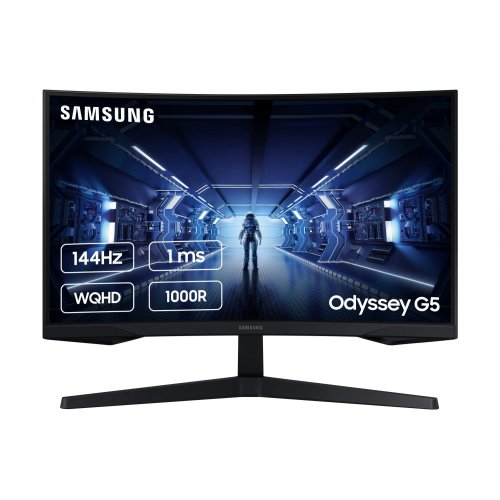Монитор Samsung 27" Odyssey G5 C27G55TQWI (LC27G55TQWIXCI/LC27G55TQBIXCI) Black (Восстановлено продавцом, 885425) купить в Украине: Киев, Днепр, Харьков, Одесса  | Низкая цена, отзывы, характеристики от TELEMART фото