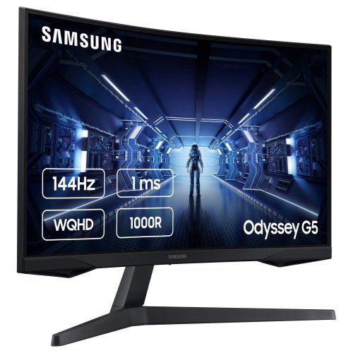 Монитор Samsung 27" Odyssey G5 C27G55TQWI (LC27G55TQWIXCI/LC27G55TQBIXCI) Black (Восстановлено продавцом, 885425) купить в Украине: Киев, Днепр, Харьков, Одесса  | Низкая цена, отзывы, характеристики от TELEMART фото