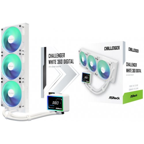 Готовая СВО AsRock Challenger 360 Digital White купить в Украине: Киев, Днепр, Харьков, Одесса  | Проверка совместимости, низкая цена, отзывы, характеристики от TELEMART фото