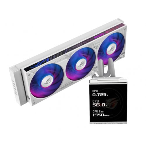 Готова СВО Asus ROG Strix SLC IV 360 ARGB LCD (90RC01S2-B0EAY0) White купити в Україні: Київ, Львів, Хмельницький, Тернопіль, Івано-Франківськ | Перевірка сумісності, низька ціна, відгуки, характеристики від TELEMART фото