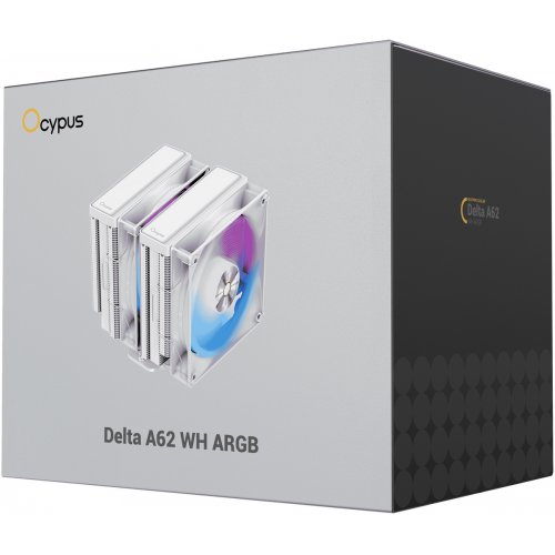Кулер Ocypus Delta A62 ARGB (DELTA-A62-WH2NAWN00X-GL) White купити в Україні: Київ, Львів, Хмельницький, Тернопіль, Івано-Франківськ | Перевірка сумісності, низька ціна, відгуки, характеристики від TELEMART фото