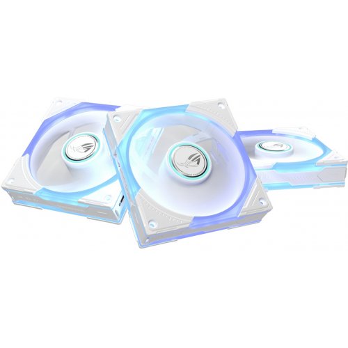 Набор кулеров для корпуса Asus ROG Eurux GR120 ARGB Reverse 3 in 1 (90DA00K3-B09020) White купить в Украине: Киев, Днепр, Харьков, Одесса  | Проверка совместимости, низкая цена, отзывы, характеристики от TELEMART фото