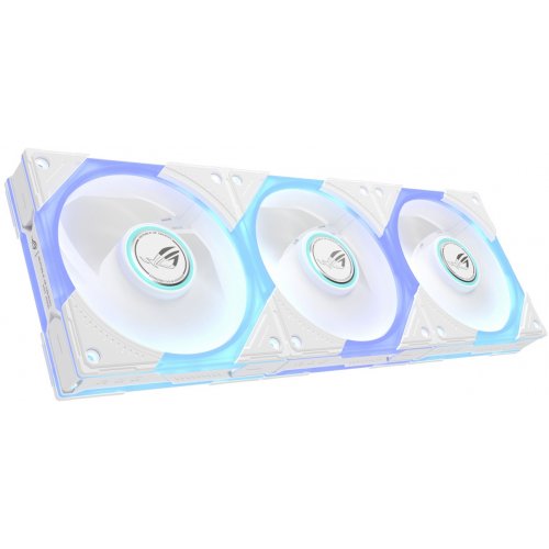 Набор кулеров для корпуса Asus ROG Eurux GR120 ARGB Reverse 3 in 1 (90DA00K3-B09020) White купить в Украине: Киев, Днепр, Харьков, Одесса  | Проверка совместимости, низкая цена, отзывы, характеристики от TELEMART фото