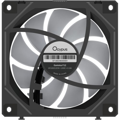 Кулер для корпуса Ocypus Gamma F12 UNI ARGB (GAMMA-F12-BK1AM00U-GL) Black купить в Украине: Киев, Днепр, Харьков, Одесса  | Проверка совместимости, низкая цена, отзывы, характеристики от TELEMART фото
