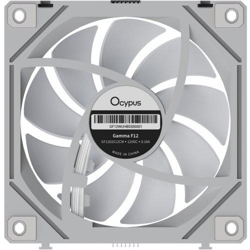 Кулер для корпуса Ocypus Gamma F12 UNI ARGB (GAMMA-F12-WH1AM00U-GL) White купить в Украине: Киев, Днепр, Харьков, Одесса  | Проверка совместимости, низкая цена, отзывы, характеристики от TELEMART фото