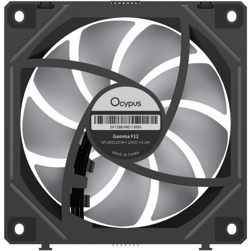 Кулер для корпуса Ocypus Gamma F12 UNI Reverse Blade ARGB (GAMMA-F12-BK1AM01U-GL) Black купить в Украине: Киев, Днепр, Харьков, Одесса  | Проверка совместимости, низкая цена, отзывы, характеристики от TELEMART фото