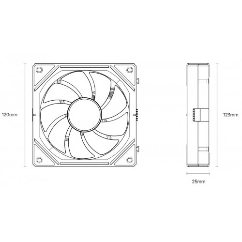 Кулер для корпуса Ocypus Gamma F12 UNI Reverse Blade ARGB (GAMMA-F12-BK1AM01U-GL) Black купить в Украине: Киев, Днепр, Харьков, Одесса  | Проверка совместимости, низкая цена, отзывы, характеристики от TELEMART фото