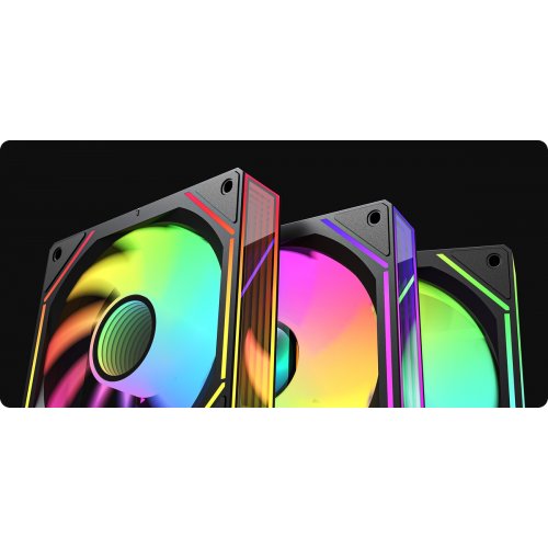 Кулер для корпуса Ocypus Gamma F12 UNI Reverse Blade ARGB (GAMMA-F12-BK1AM01U-GL) Black купить в Украине: Киев, Днепр, Харьков, Одесса  | Проверка совместимости, низкая цена, отзывы, характеристики от TELEMART фото