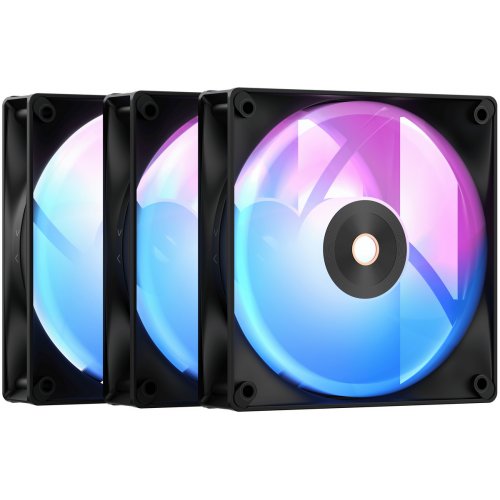 Набор кулеров для корпуса Ocypus Delta F12 ARGB 3 in 1 (DELTA-F12-BK3AM00X-GL) Black купить в Украине: Киев, Днепр, Харьков, Одесса  | Проверка совместимости, низкая цена, отзывы, характеристики от TELEMART фото