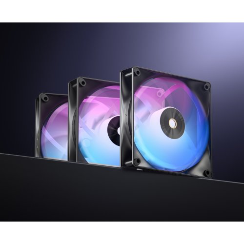 Набор кулеров для корпуса Ocypus Delta F12 ARGB 3 in 1 (DELTA-F12-BK3AM00X-GL) Black купить в Украине: Киев, Днепр, Харьков, Одесса  | Проверка совместимости, низкая цена, отзывы, характеристики от TELEMART фото