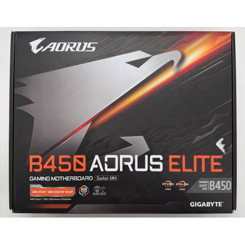 Материнская плата Gigabyte B450 AORUS ELITE (sAM4, AMD B450) (Восстановлено продавцом, 885630) купить в Украине: Киев, Днепр, Харьков, Одесса  | Проверка совместимости, низкая цена, отзывы, характеристики от TELEMART фото
