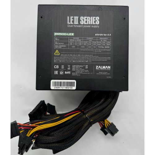 Блок питания Zalman LE II 500W (ZM500-LE II) (Восстановлено продавцом, 885651) купить в Украине: Киев, Днепр, Харьков, Одесса  | Проверка совместимости, низкая цена, отзывы, характеристики от TELEMART фото