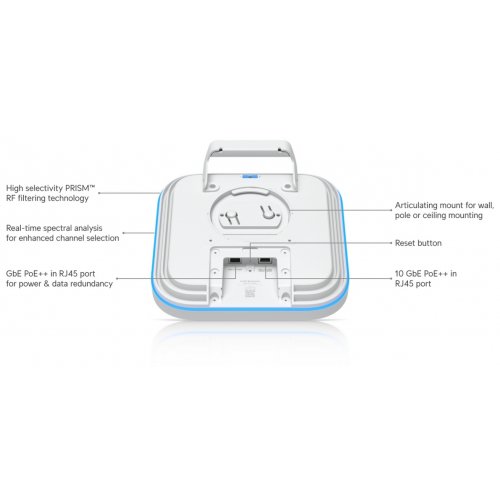 Wi-Fi точка доступу Ubiquiti UniFi E7 Campus (E7-Campus) купити в Україні: Київ, Львів, Хмельницький, Тернопіль, Івано-Франківськ | Низька ціна, відгуки, характеристики від TELEMART фото
