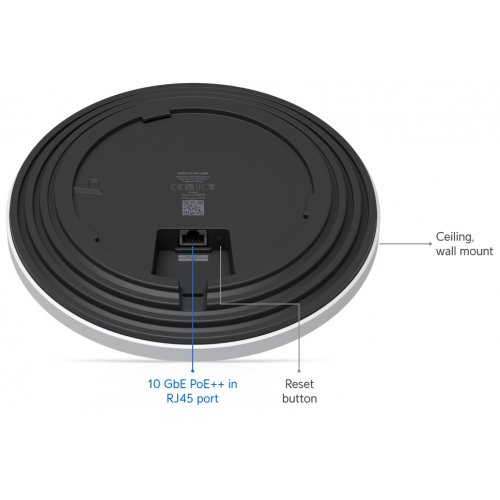 Wi-Fi точка доступу Ubiquiti U7 Pro XGS (U7-PRO-XGS) купити в Україні: Київ, Львів, Хмельницький, Тернопіль, Івано-Франківськ | Низька ціна, відгуки, характеристики від TELEMART фото