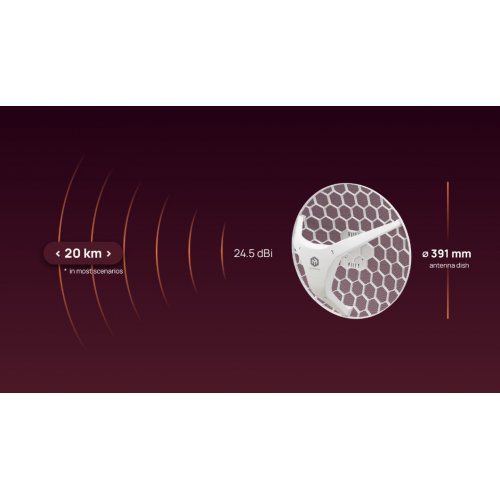 Точка доступу Mikrotik LHG 5 ax (LHG-5axD) купити в Україні: Київ, Львів, Хмельницький, Тернопіль, Івано-Франківськ | Низька ціна, відгуки, характеристики від TELEMART фото