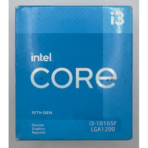 Процесор Intel Core i3-10105F 3.7(4.4)GHz 6MB s1200 Box (BX8070110105F) (Відновлено продавцем, 885696) купити в Україні: Київ, Львів, Хмельницький, Тернопіль, Івано-Франківськ | Перевірка сумісності, низька ціна, відгуки, характеристики від TELEMART фото