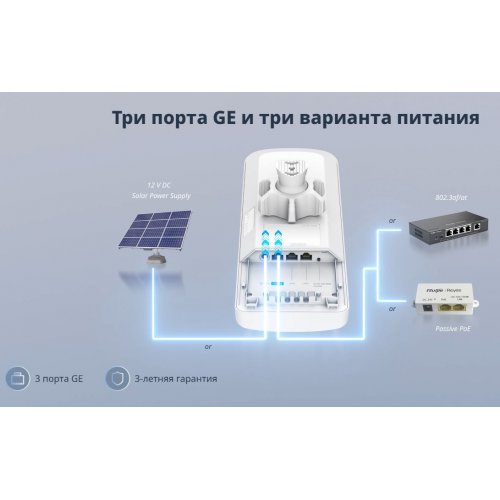 Точка доступу Ruijie Reyee RG-EST450G купити в Україні: Київ, Львів, Хмельницький, Тернопіль, Івано-Франківськ | Низька ціна, відгуки, характеристики від TELEMART фото