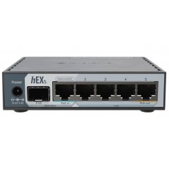 Маршрутизатор Mikrotik hEX S (E60IUGS) / 1000 Mbits / USB