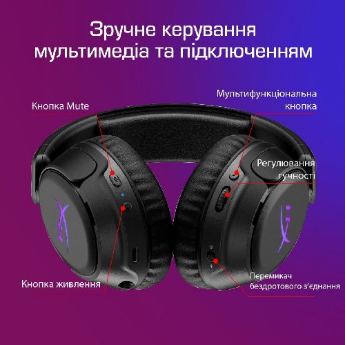 Наушники HyperX Cloud Flight 2 Wireless (B5VC5AA) White купить в Украине: Киев, Днепр, Харьков, Одесса  | Низкая цена, отзывы, характеристики от TELEMART фото