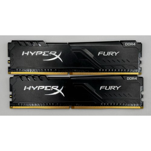 Озп HyperX DDR4 16GB (2x8GB) 3200Mhz Fury Black (HX432C16FB3K2/16) (Відновлено продавцем, 885739) купити в Україні: Київ, Львів, Хмельницький, Тернопіль, Івано-Франківськ | Перевірка сумісності, низька ціна, відгуки, характеристики від TELEMART фото