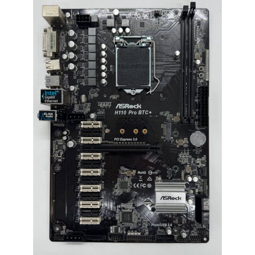 Материнська плата AsRock H110 PRO BTC+ (s1151, Intel H110) (Відновлено продавцем, 885787) купити в Україні: Київ, Львів, Хмельницький, Тернопіль, Івано-Франківськ | Перевірка сумісності, низька ціна, відгуки, характеристики від TELEMART фото