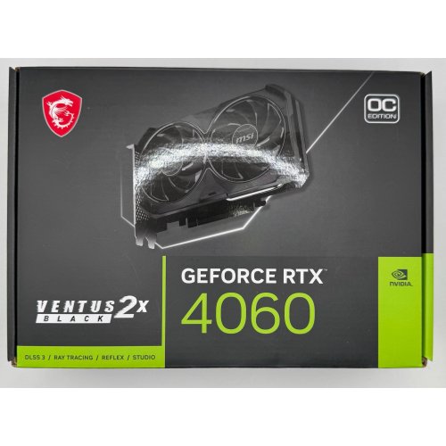 Відеокарта MSI GeForce RTX 4060 VENTUS 2X BLACK OC 8192MB (RTX 4060 VENTUS 2X BLACK 8G OC) (Відновлено продавцем, 885802) купити в Україні: Київ, Львів, Хмельницький, Тернопіль, Івано-Франківськ | Перевірка сумісності, низька ціна, відгуки, характеристики від TELEMART фото