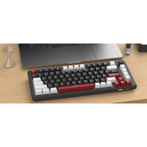 Уцінка клавіатура MageGee MK-Star 75 Yellow Switch (6971969727236-UA) White/Black/Red (Пошкоджено пакування, 885848) купити в Україні: Київ, Львів, Хмельницький, Тернопіль, Івано-Франківськ | Низька ціна, відгуки, характеристики від TELEMART фото