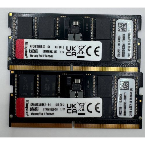 Озп Kingston SODIMM DDR5 64GB (2x32GB) 4800Mhz FURY Impact Black (KF548S38IBK2-64) (Відновлено продавцем, 885947) купити в Україні: Київ, Львів, Хмельницький, Тернопіль, Івано-Франківськ | Перевірка сумісності, низька ціна, відгуки, характеристики від TELEMART фото