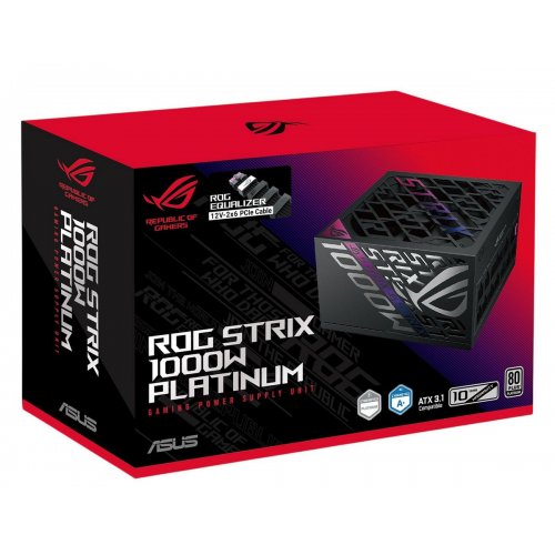 Блок питания Asus ROG Strix 1000W Platinum ROG Equalizer (90YE00W7-B0NA00) Black купить в Украине: Киев, Днепр, Харьков, Одесса  | Проверка совместимости, низкая цена, отзывы, характеристики от TELEMART фото