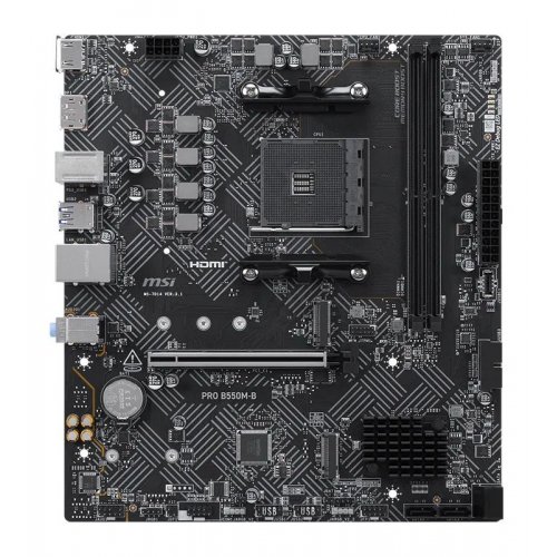 Материнська плата MSI PRO B550M-B (sAM4, AMD B550) купити в Україні: Київ, Львів, Хмельницький, Тернопіль, Івано-Франківськ | Перевірка сумісності, низька ціна, відгуки, характеристики від TELEMART фото