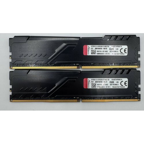 Озу HyperX DDR4 16GB (2x8GB) 3200Mhz Fury Black (HX432C16FB3K2/16) (Восстановлено продавцом, 885956) купить в Украине: Киев, Днепр, Харьков, Одесса  | Проверка совместимости, низкая цена, отзывы, характеристики от TELEMART фото