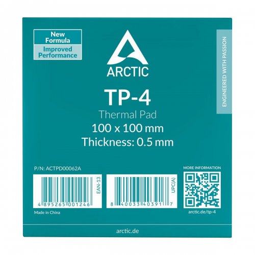 Термопрокладка Arctic Thermal Pad TP-4 100x100x0.5mm (ACTPD00062A) купить в Украине: Киев, Днепр, Харьков, Одесса  | Низкая цена, отзывы, характеристики от TELEMART фото