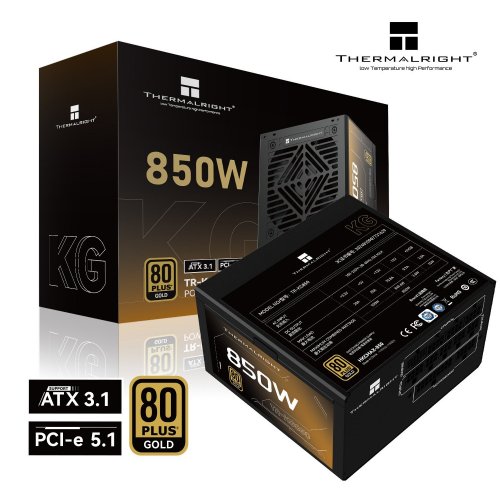 Уценка блок питания Thermalright KG-850 850W (TR-KG850) Black (Вскрытая упаковка, 886016) купить в Украине: Киев, Днепр, Харьков, Одесса  | Проверка совместимости, низкая цена, отзывы, характеристики от TELEMART фото