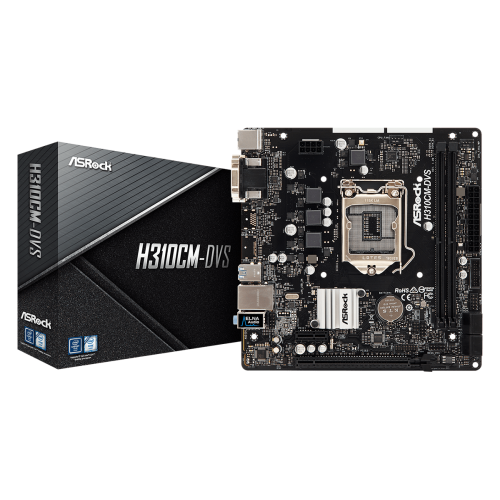 Материнська плата AsRock H310CM-DVS (s1151-V2, Intel H310) (Відновлено продавцем, 886048) купити в Україні: Київ, Львів, Хмельницький, Тернопіль, Івано-Франківськ | Перевірка сумісності, низька ціна, відгуки, характеристики від TELEMART фото