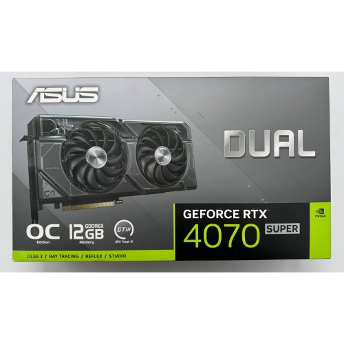 Відеокарта Asus Dual GeForce RTX 4070 SUPER OC 12228MB (DUAL-RTX4070S-O12G) (Відновлено продавцем, 886057) купити в Україні: Київ, Львів, Хмельницький, Тернопіль, Івано-Франківськ | Перевірка сумісності, низька ціна, відгуки, характеристики від TELEMART фото