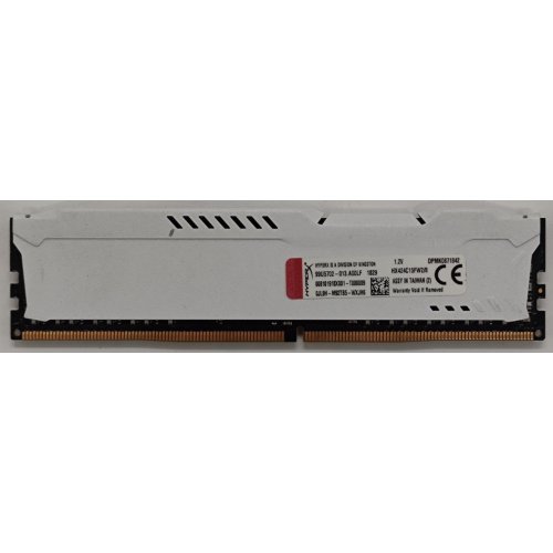 Озп Kingston DDR4 8GB 2400Mhz HyperX Fury White (HX424C15FW2/8) (Відновлено продавцем, 886128) купити в Україні: Київ, Львів, Хмельницький, Тернопіль, Івано-Франківськ | Перевірка сумісності, низька ціна, відгуки, характеристики від TELEMART фото