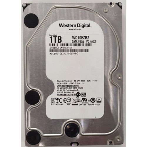 Жорсткий диск Western Digital Blue 1TB 64MB 3.5" (WD10EZRZ) (Відновлено продавцем, 886133) купити в Україні: Київ, Львів, Хмельницький, Тернопіль, Івано-Франківськ | Перевірка сумісності, низька ціна, відгуки, характеристики від TELEMART фото