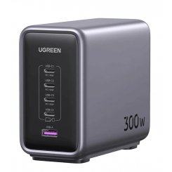 Уценка сетевое зарядное устройство Ugreen CD333 Nexode USB + 4 x USB Type-C 300W (90903B) Black (Не работает верхний порт USB-C1, 886157)