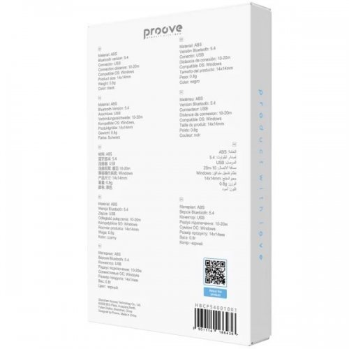 Уценка bluetooth адаптер Proove Swift Bluetooth 5.4 (HBCP54001001) Black (Вскрытая упаковка, 886260) купить в Украине: Киев, Днепр, Харьков, Одесса  | Низкая цена, отзывы, характеристики от TELEMART фото