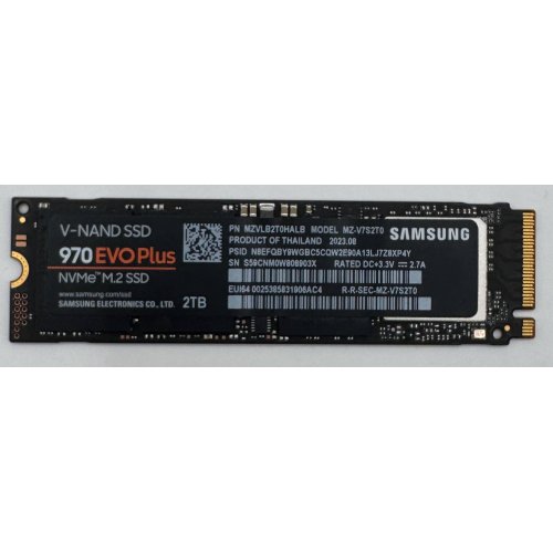 Ssd-диск Samsung 970 EVO Plus V-NAND MLC 2TB M.2 (2280 PCI-E) NVMe 1.3 (MZ-V7S2T0BW) (Восстановлено продавцом, 886267) купить в Украине: Киев, Днепр, Харьков, Одесса  | Проверка совместимости, низкая цена, отзывы, характеристики от TELEMART фото