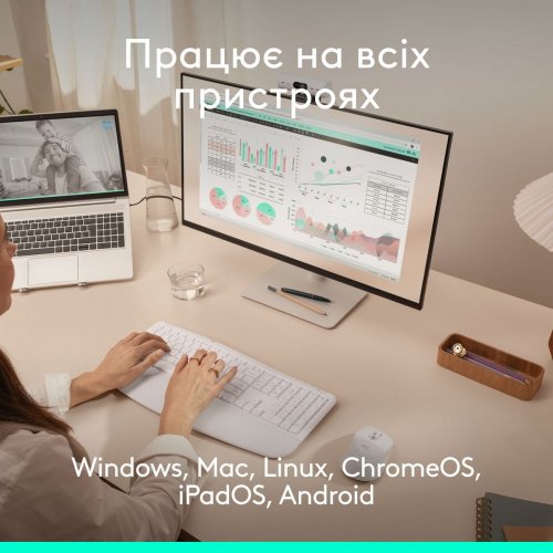 Мышка Logitech Signature Comfort Plus M850 L Wireless (910-007716) Off-White купить в Украине: Киев, Днепр, Харьков, Одесса  | Низкая цена, отзывы, характеристики от TELEMART фото