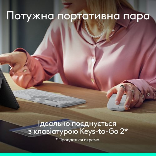 Мышка Logitech Mobi Fold Wireless (910-007631) Off-White купить в Украине: Киев, Днепр, Харьков, Одесса  | Низкая цена, отзывы, характеристики от TELEMART фото