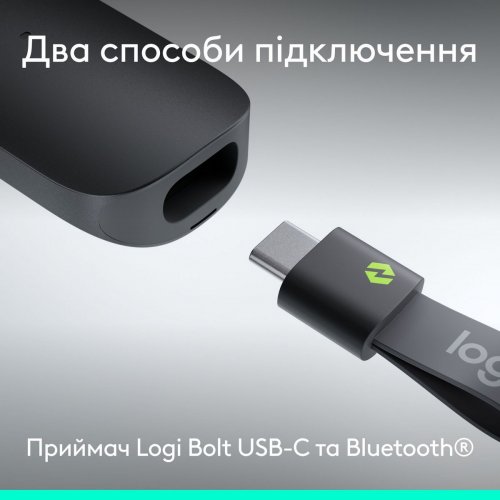 Презентер Logitech Spotlight 2 (910-007672) Graphite купити в Україні: Київ, Львів, Хмельницький, Тернопіль, Івано-Франківськ | Низька ціна, відгуки, характеристики від TELEMART фото
