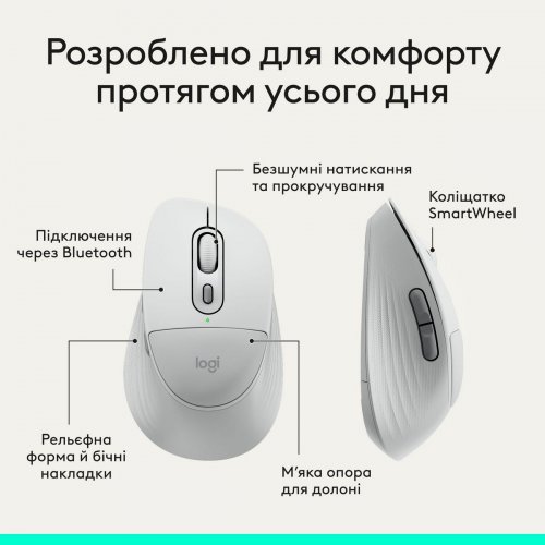 Комплект Logitech Signature Comfort Plus MK880 Combo Wireless (920-014033) Off-White купити в Україні: Київ, Львів, Хмельницький, Тернопіль, Івано-Франківськ | Низька ціна, відгуки, характеристики від TELEMART фото