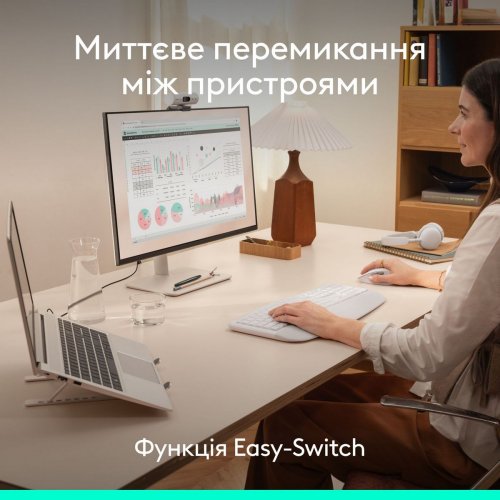Комплект Logitech Signature Comfort Plus MK880 Combo Wireless (920-014033) Off-White купити в Україні: Київ, Львів, Хмельницький, Тернопіль, Івано-Франківськ | Низька ціна, відгуки, характеристики від TELEMART фото