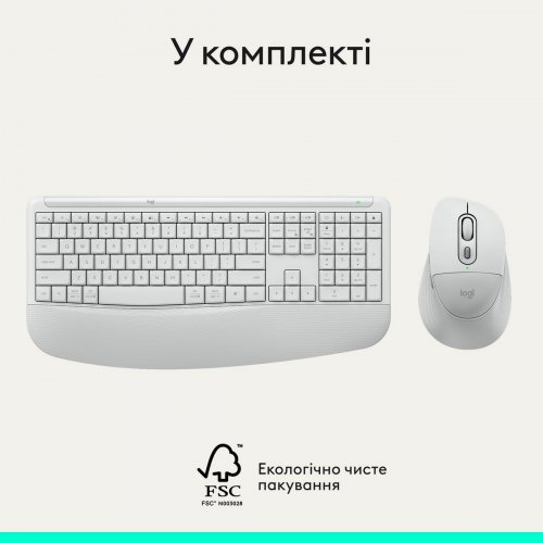 Комплект Logitech Signature Comfort Plus MK880 Combo Wireless (920-014033) Off-White купити в Україні: Київ, Львів, Хмельницький, Тернопіль, Івано-Франківськ | Низька ціна, відгуки, характеристики від TELEMART фото