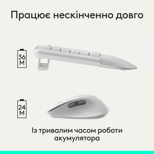 Комплект Logitech Signature Comfort Plus MK880 Combo Wireless (920-014033) Off-White купити в Україні: Київ, Львів, Хмельницький, Тернопіль, Івано-Франківськ | Низька ціна, відгуки, характеристики від TELEMART фото