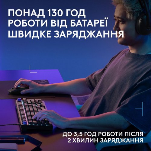 Мышка Logitech G305 X Superlight Wireless (910-007739) Black купить в Украине: Киев, Днепр, Харьков, Одесса  | Низкая цена, отзывы, характеристики от TELEMART фото